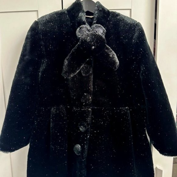 Faux Fur Shimmer Car Coat - Picture 1 of 8